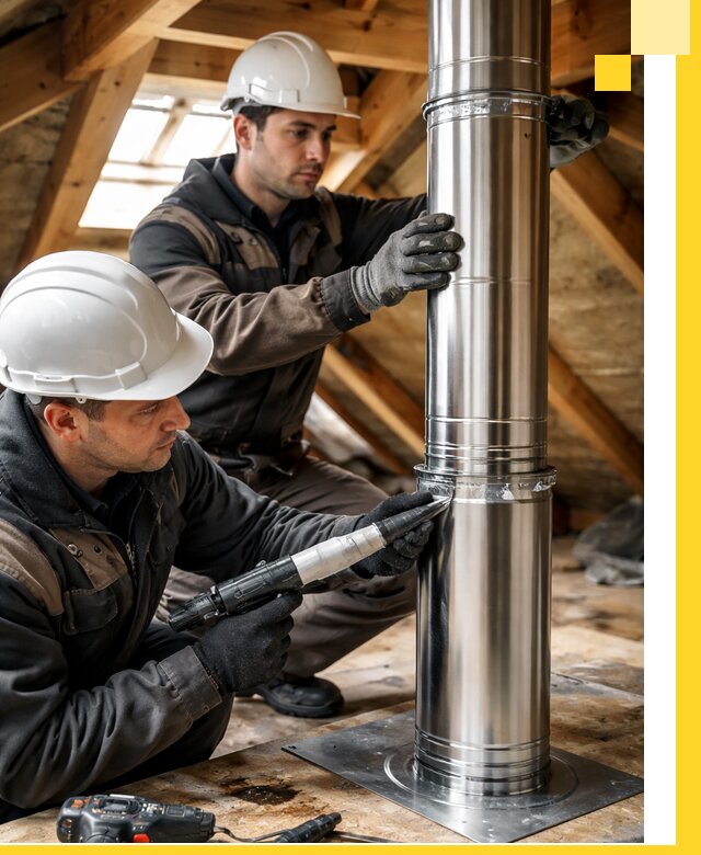 Монтаж дымоходов для каминов в Таре с гарантией качества