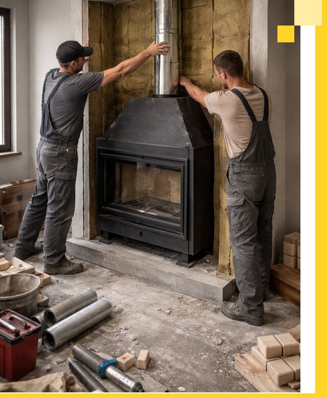 Изготовление и монтаж закрытых каминов в Таре под ключ