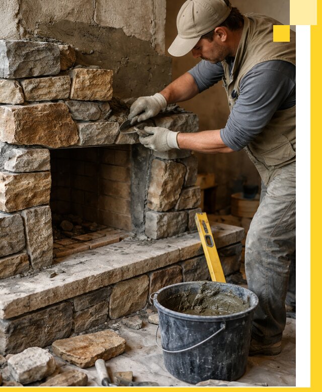 Изготовление и установка каменных каминов под ключ в Таре