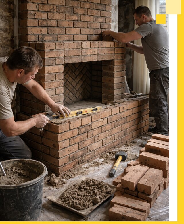 Изготовление и установка кирпичных каминов в Таре