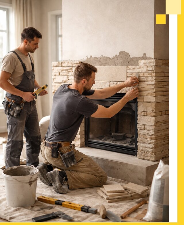 Установка и монтаж каминов для загородного дома в Таре