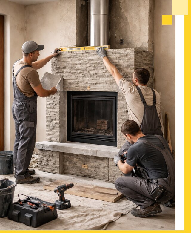 Профессиональный монтаж каминов под ключ в Таре для дома