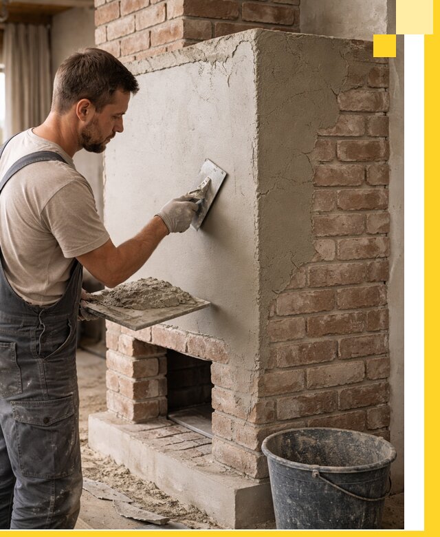 Отделка печей и облицовка каминов в Таре под ключ