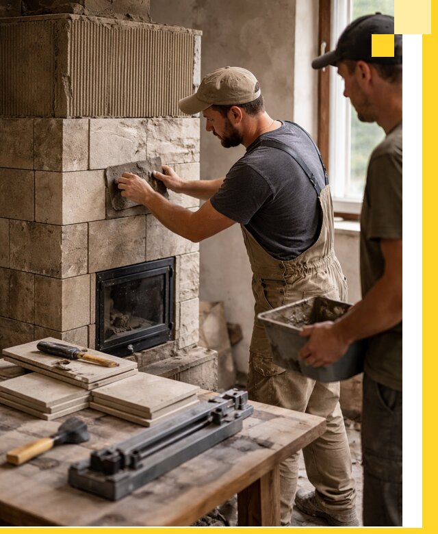 Профессиональная облицовка печей в Таре: керамика и камень