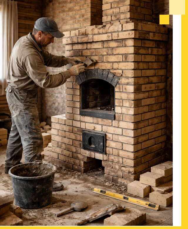 Кирпичные печи под ключ в Таре: проектирование и кладка