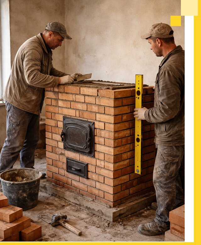 Отопительные печи под ключ в Таре, установка и сборка