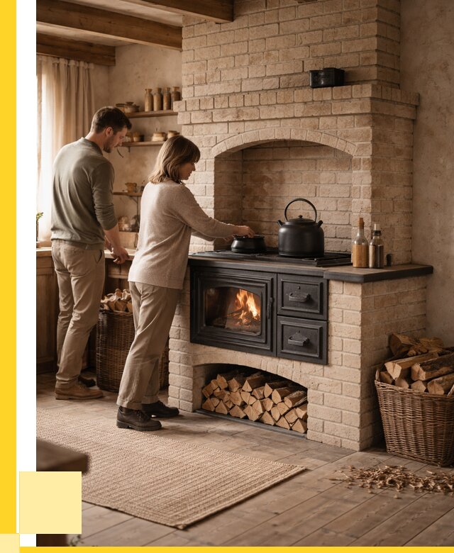 Печи с плитой в Таре от 46296 р. | ЭриданТар — кирпичная печь