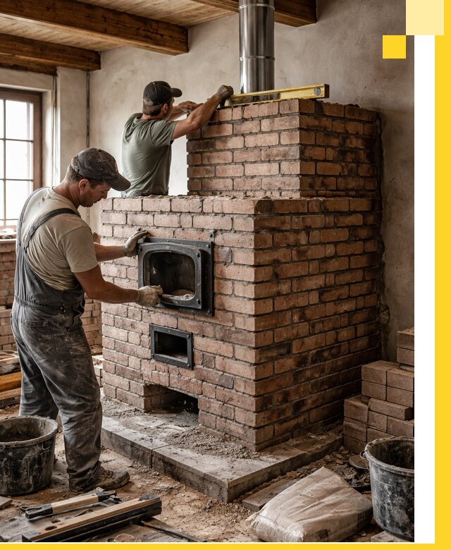 Печи для загородного дома под ключ в Таре — монтаж и сервис