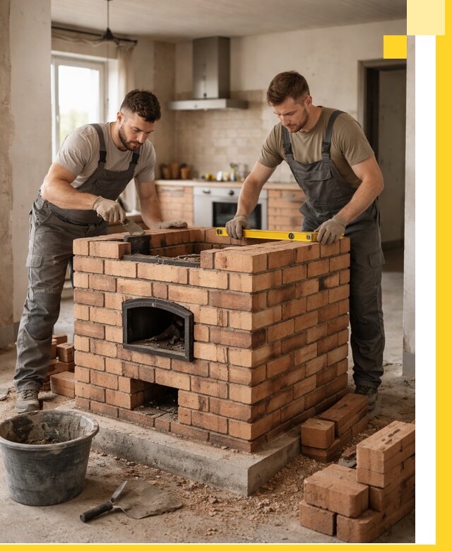 Установка и монтаж печей в частном доме в Таре под ключ