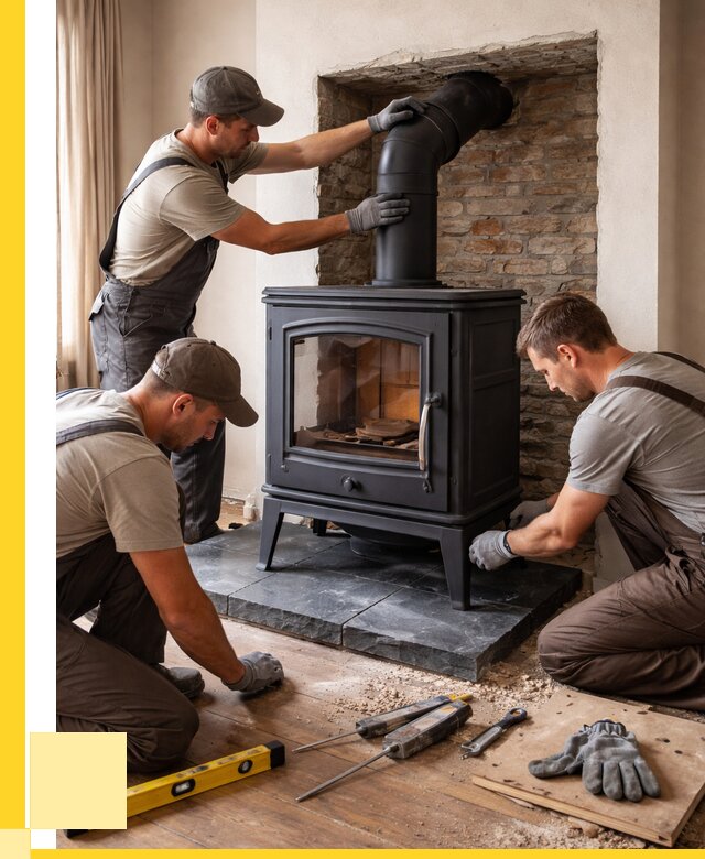 Монтаж печи камина в частном доме в Таре от 25720 р. | ЭриданТар