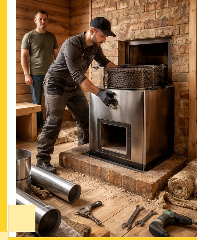 Монтаж банных печей под ключ в Таре от 18518 р., ЭриданТар