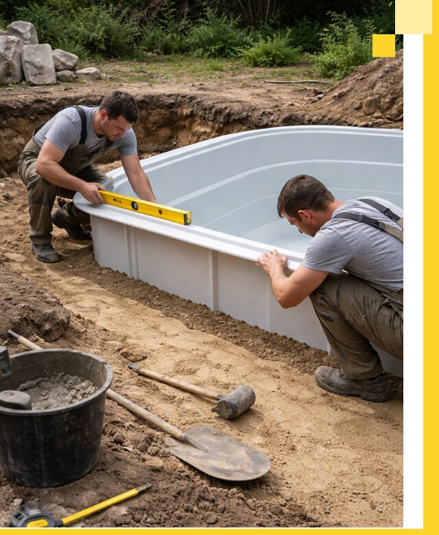 Производство и установка пластиковых бассейнов в Таре под ключ