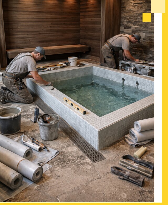 Установка и строительство бассейнов для сауны в Таре