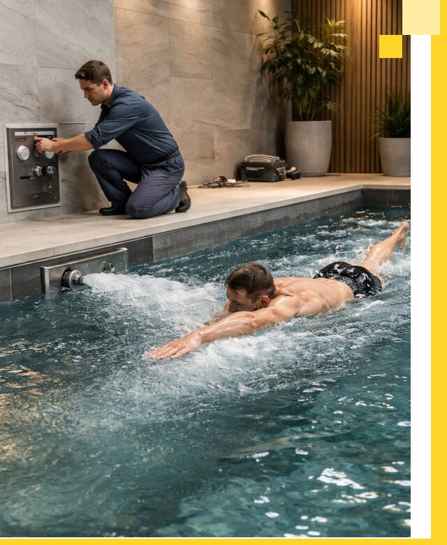 Проектирование и монтаж бассейнов с противотоком в Таре