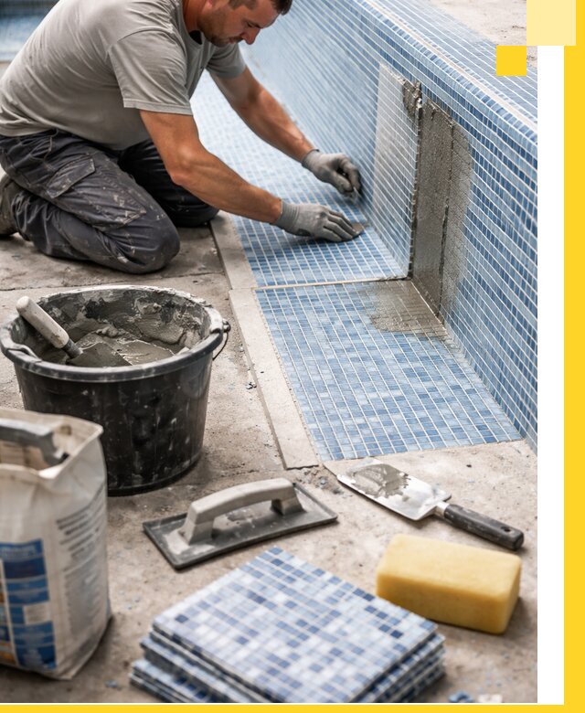 Укладка и ремонт мозаики для бассейнов под ключ в Таре