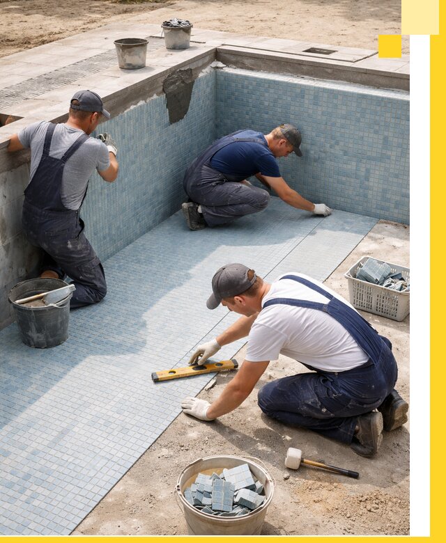 Укладка и установка плитки для бассейнов под ключ в Таре