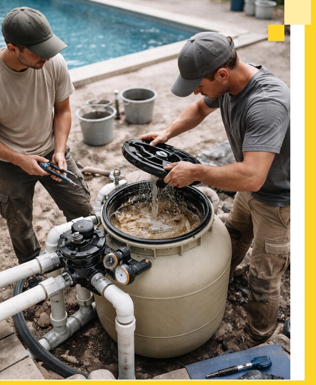 Установка и обслуживание песочных фильтров для бассейнов в Таре