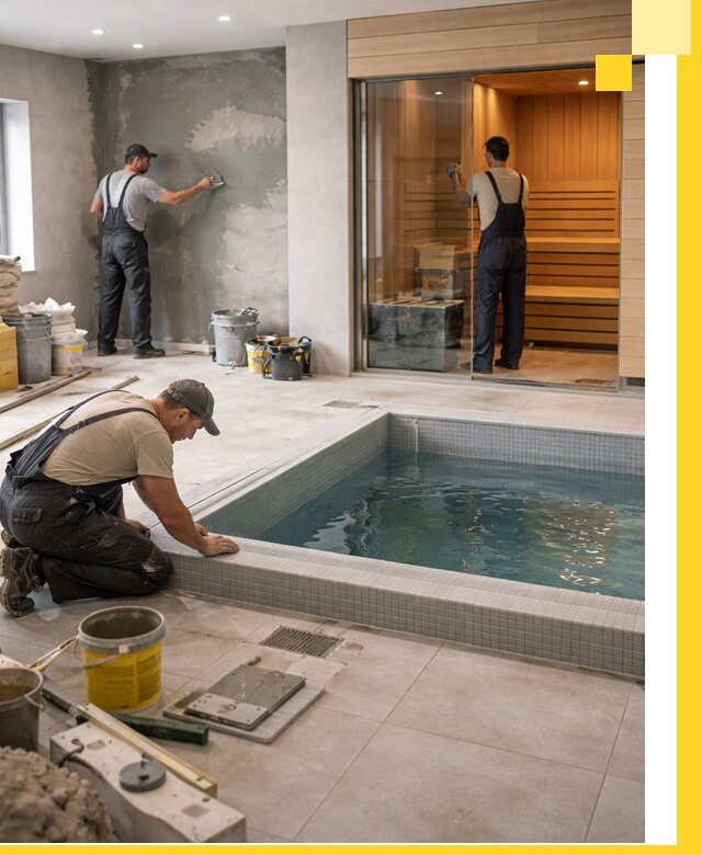 Проектирование и строительство сауны с бассейном в Таре