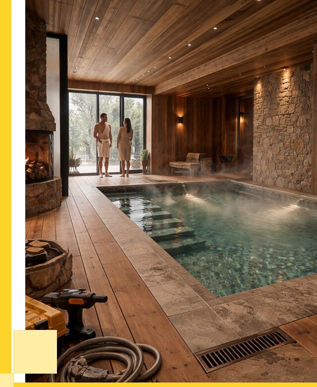 Проекты бань с бассейном под ключ в Таре от 77160 р., ЭриданТар