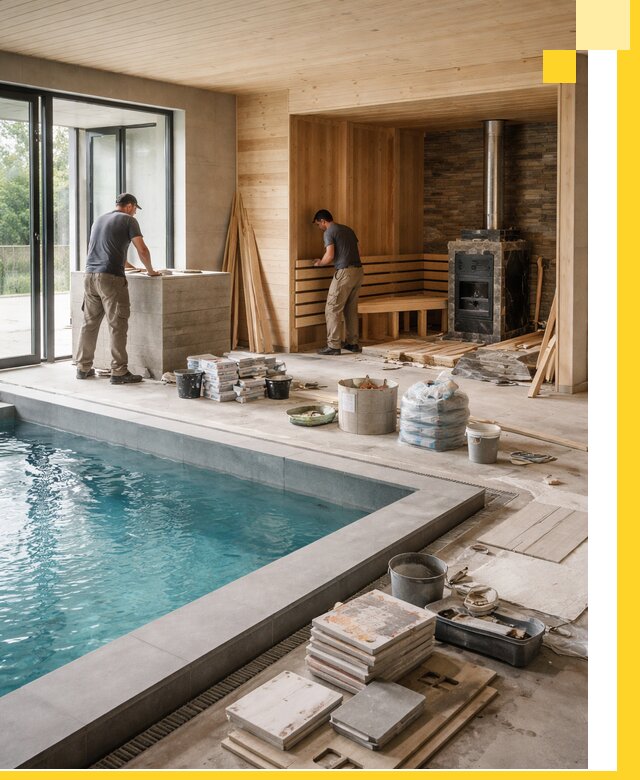 Проектирование и строительство бань с бассейном в Таре