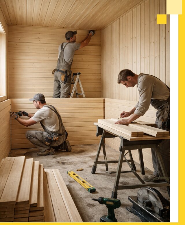 Обшивка саун в Таре из натуральной древесины под ключ