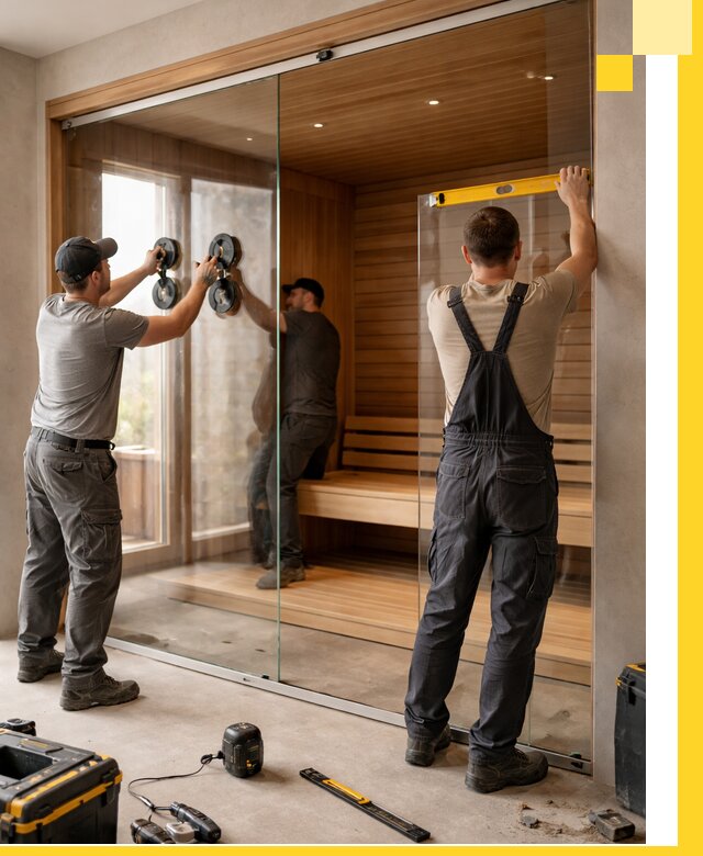 Производство и монтаж стеклянных саун под ключ в Таре