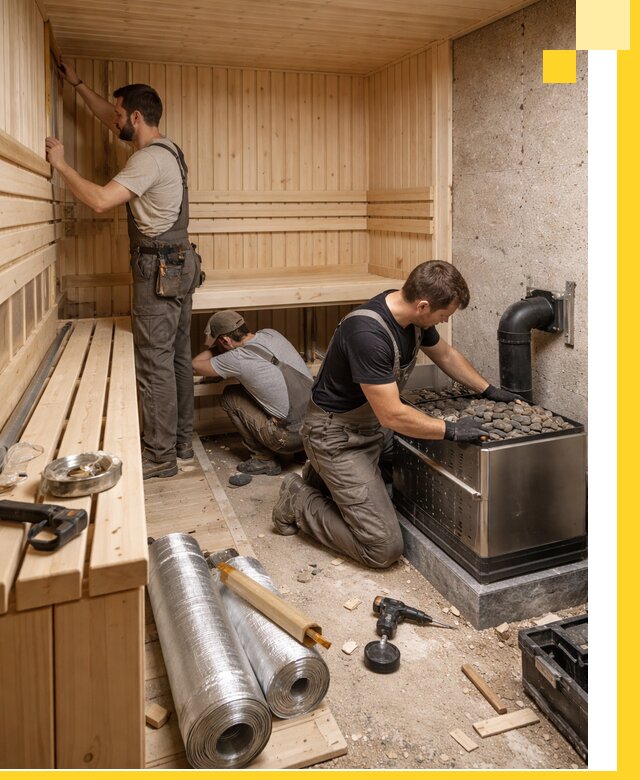 Индивидуальные сауны на заказ в Таре под ключ, проект и монтаж