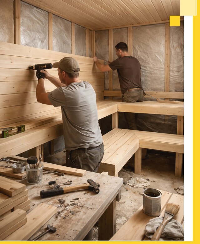 Профессиональная отделка бань и саун под ключ в Таре