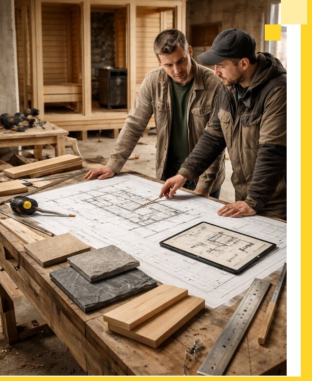 Проекты бань под ключ и планы строительства в Таре