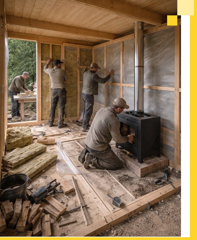 Профессиональный монтаж бань под ключ в Таре для дома