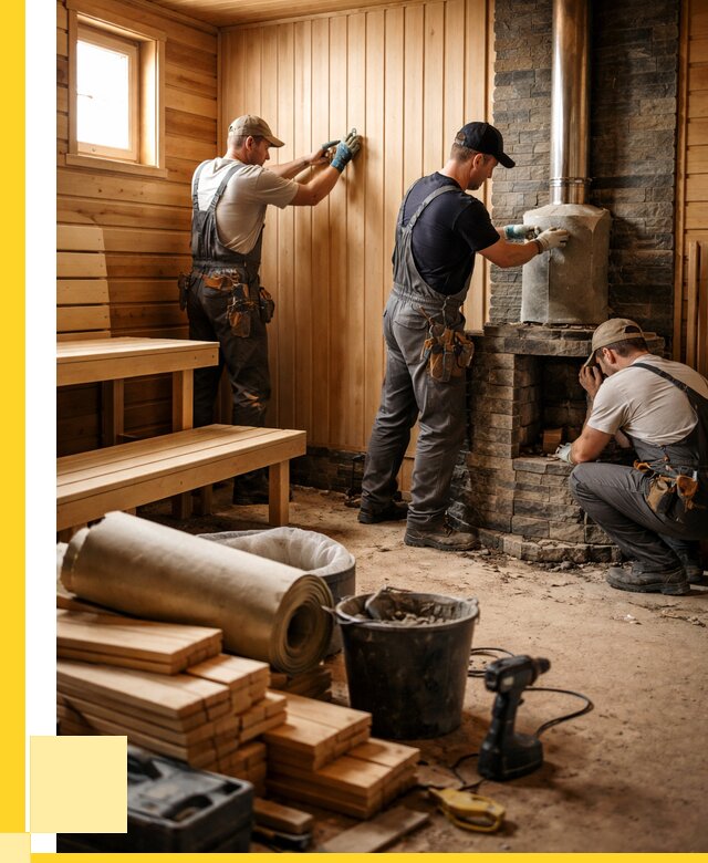 Ремонт бань под ключ в Таре от 46296 р. | ЭриданТар