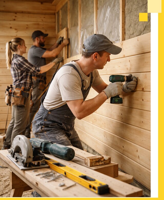 Обшивка бань под ключ в Таре: отделка стен и потолков