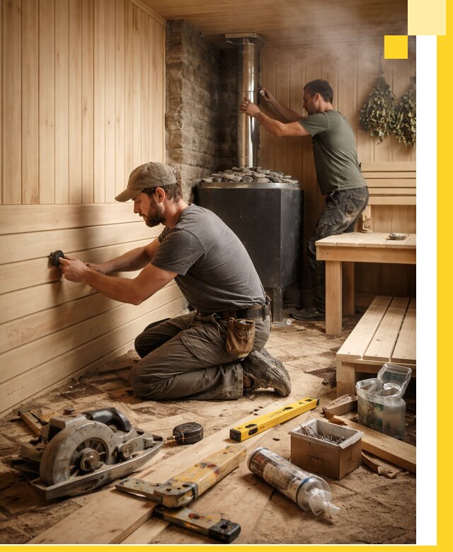 Полное строительство и оснащение парных под ключ в Таре