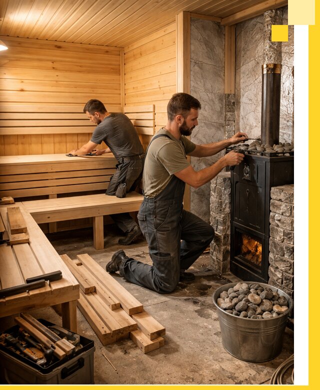 Дизайн и строительство интерьеров бань под ключ в Таре