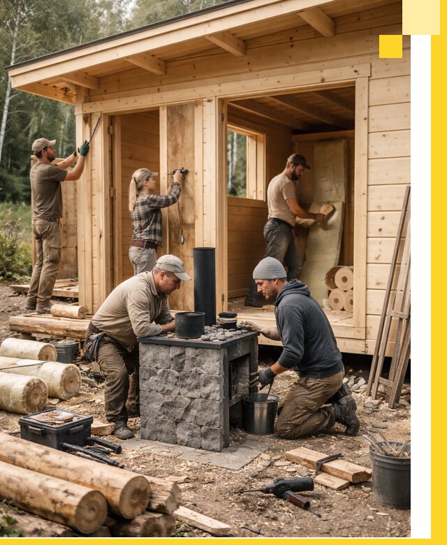 Купить баню под ключ в Таре строительство монтаж отделка