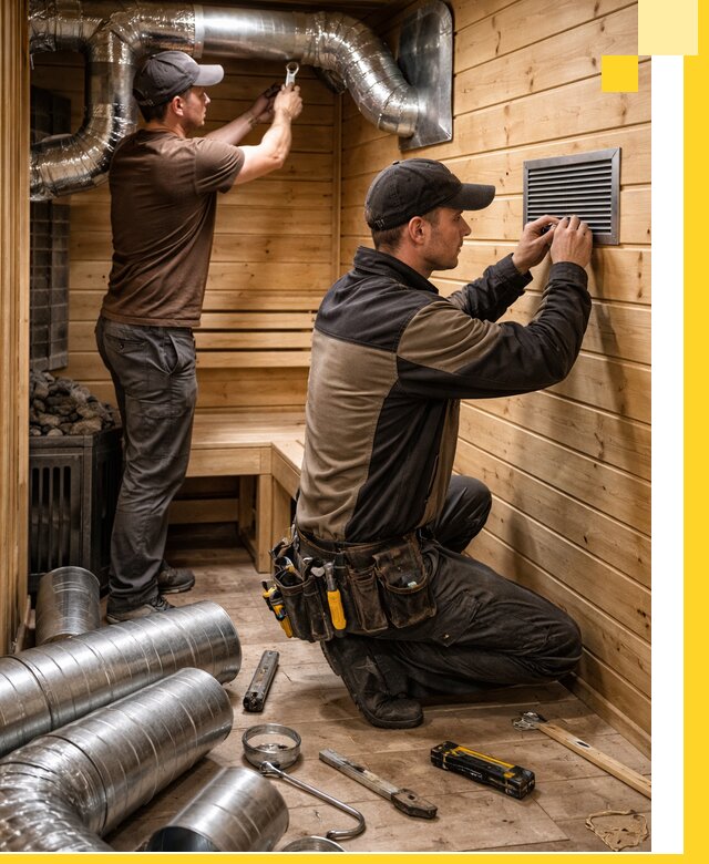 Проектирование и монтаж вентиляции бани в Таре под ключ