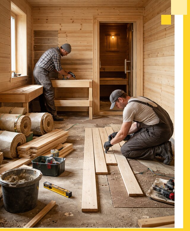 Индивидуальный проект бани с комнатой отдыха под ключ в Таре