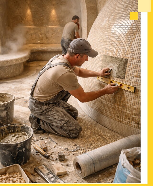 Хамам под ключ в Таре: проектирование, строительство, отделка