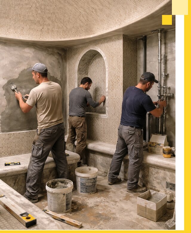 Профессиональный монтаж хамамов под ключ в Таре с гарантией