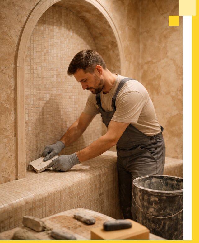 Профессиональная отделка хамамов с мозаикой под ключ в Таре