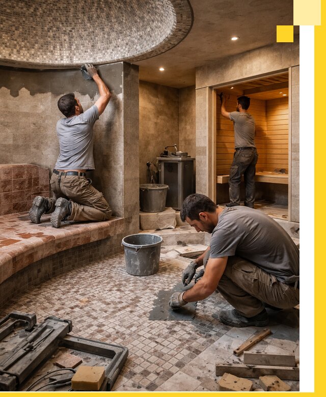 Проект и строительство хамама бани и сауны под ключ в Таре