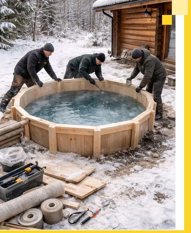 Изготовление и установка ледяных купелей под ключ в Таре