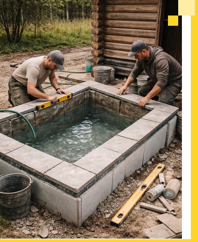 Изготовление и установка холодных купелей под ключ в Таре